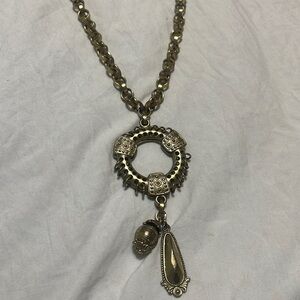 Bijoux Turner Matte Gold Steampunk 26" Adjustable Dangle Pendant Necklace